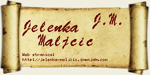Jelenka Maljčić vizit kartica
